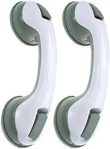 Non-Slip Suction Grab Bar.for Extra Stability in Showers, Bathtubs and Toilets.Suction Grab Bar for People with Disabilities, Elderly Individuals, Pregnant Women, and Children.12 Inch,Green.(2-Pack)