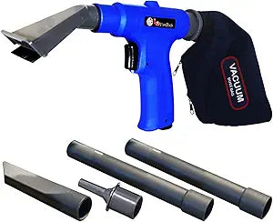 LEMATEC Dual-Action Pneumatic Vacuum & Air Blow Gun with 6 Attachments - 150 PSI Multi-Functional Air Compressor Tool for Automotive & Workshop Cleaning - Vacuum-blower