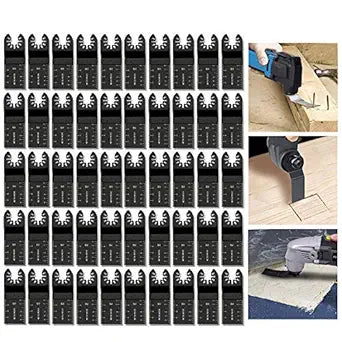Oscillating Saw Blades, Diagtree 100pcs Wood Oscillating Multitool Saw Blade Set Fits Fein Multimaster Porter Cable Black & Decker Bosch Dremel Craftsman Ridgid Ryobi Makita Milwaukee etc
