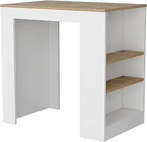 Portree Kitchen Island with Spacious Top Surface, Three Accessible Side Shelves for Storage, Modern Multi-Functional Design for Meal Prep, Dining and Everyday Use, Ideal for Enhancing Kitchen O