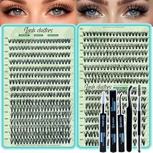 Lash Clusters Kit 30D+40D Natural Wispy Lashes Clusters Eyelash Extensions