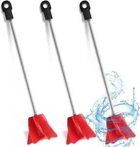 Loosh 3 Pcs 11" Paint Stirrer for Drill, Paint Mixer Attachment, Red