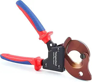 Yangoutool Ratchet Cable Cutter Heavy Duty for Copper and Aluminum Cables, 240mm Capacity, Sharp Polished Edges, Ideal for Cutting Large Armored Electrical Wires, Perfect for Electricians