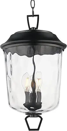 Maxim Lighting Prescott Pendant Light | Dark Bronze Aluminum Finish | Water Glass Glass Shade | Modern Indoor Light Fixture | Ideal for Kitchen Islands & Dining Rooms | 34213WGDBZ