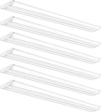 ANTLUX Ultra Slim 4FT LED Wraparound Light, 50W 4 Foot Shop Lights for Garage, No Glare, 5600LM, 6000K, Compact Flush Mount Ceiling Fixtures for Kitchen Workshop, Fluorescent Tube Replacement, 6 Pack