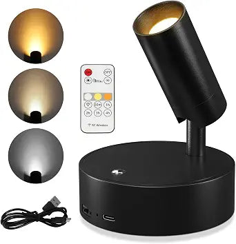 Spotlights Indoor, Battery Powered Spot Light Uplighting Indoor with Remote