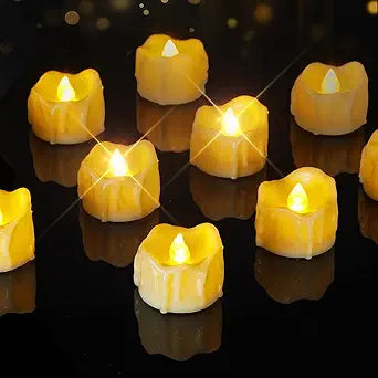Homemory 24-Pack Battery Tea Lights with Timer Built in, Auto-On 6H Daily