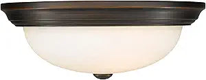 ML Lighting 3-Light Flushmount Ceiling Light Rubbed Bronze