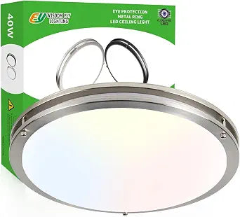 1PK 16 Inch Dimmable LED Ceiling Light,Brushed Nickel,5CCT,40W 3600LM