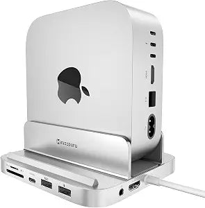 Minisopuru MINI218B MAX Mac mini M4 Dock,4K HDMI & NVMe SSD Enclosure Stand