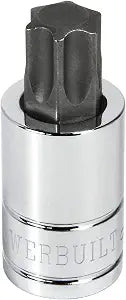 Powerbuilt T-70 Star Bit Socket, 1/2 Inch Drive, Torx, High Visibility Size Marking - 940363