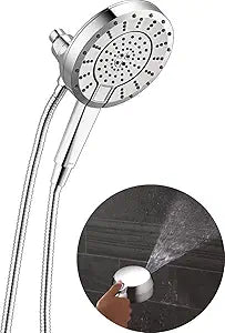 Delta 5-Setting In2ition 2-in-1 Dual Shower Head with Handheld High Pressure ProClean Spray, Chrome Detachable Shower Head with Hose, 1.75 GPM Flow Rate, Chrome 58596-PK