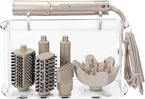 Storage Holder for Shark Flex Style, Acrylic Desktop Organizer Compatible with Shark FlexStyle and Attachments, Acrylic Countertop Display Rack, Stand Holder for Home Bathroom and Hairsalon