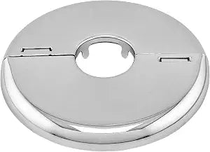 Retrofit Fire Sprinkler Escutcheon Cover Plate 1/2" IPS - Flat 2 Piece Stainless Round Split Flange for Easily Covering Gaps Between Fire Sprinkler Pipe and Ceiling or Wall - 12 PK