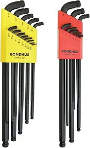 Bondhus 27098 Set of 22 Stubby Double Ball End L-Wrenches XL Double Pk