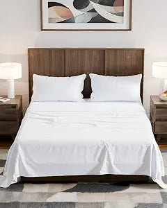 Olympic Queen Sheet Set 66" x 80" - Luxury RV Olympic Queen Sheets - White