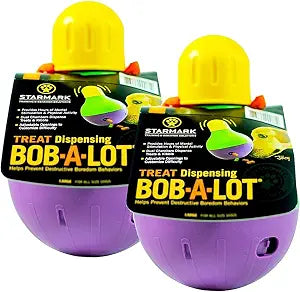 Starmark (2 Pack) Large Bob-A-Lot Interactive Dog Toys
