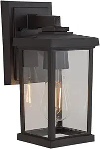 Craftmade ZA2404-BZ-C Resilience 1 Light Outdoor Wall Lantern | 11 Inch Height | Requires E26 Medium Base Bulb 60 Watt Max | Bronze Finish with Clear Lens | Wet Rated Exterior Wall Light