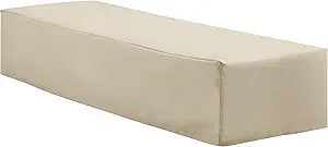 Crosley Furniture Patio Furniture Covers, Waterproof Outdoor Chaise Lounge Cover for Backyard, Tan