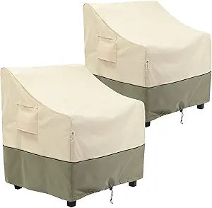 COSFLY Outdoor Furniture Patio Chair Covers Waterproof, Lounge Deep Seat Cover, Lawn Furnitures Covers Fits up to 32W x 37D x 36H inches(2 Pack)