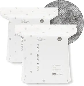DEARCUS One Day Scrubber Embossed Disposable Dishcloth Sheets - Odor-Resistant Lint-Free Non-Scratch Melt-Blown PP Cleaning Cloths for Dishes, Cookware, Cooktop & Bathroom,Gray 2 Pack 200 Sheets