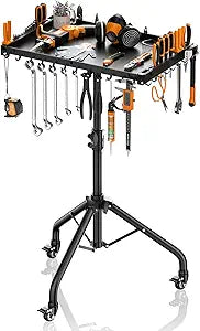 Rolling Tool Utility Cart with Wheels, Work Bench for Garage with Magnetic Tray Mechanic Tool Organizer Rolling Tray Storage Tool Cart