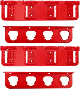 Battery Organizer Mount Holder for Milwaukee, 2 for M18 18V, 2 for M12 12V
