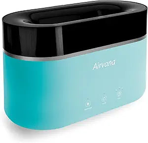 AquaFlame Ultrasonic Humidifier (.75L / .20 Gal) - Vibration Technology Humidifier with Essential Oil Diffuser Γ Tabletop Design for Personal Use, Dorm Rooms, & Desks - Turquoise