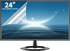 2 Pack 24 Inch Anti Glare Computer Screen Cover for 1080p Computer Monitors, Eye Protection Anti Scratch & Anti Glare Film for 24'' with (1920 x 1080) 16:9 Ratio Monitors
