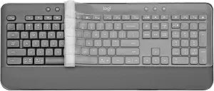Keyboard Cover Compatible with Logitech Signature K650 Bluetooth Wireless Keyboard - Transparent Silicone Keyboard Protector Skin