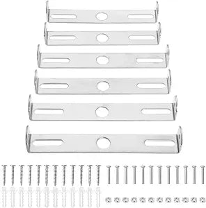 4.1-4.7 Inch Light Fixture Mounting Bracket Square Kit Ceiling Light Plate Wall Mounting Bracket Crossbar for Chandelier Outdoor Lighting Pack of 6