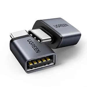 UGREEN USB C to USB A 3.2 10Gbps OTG Adapter 2 Pack Compatible with iPhone 17 Pro Max Air 16 15 MacBook Air iMac iPad Galaxy Tab S9 S25,Black