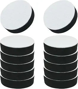 Round Furniture Bed Risers, 12 Pcs, 2.56" Width, 1/2" Height