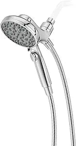 Pfister HydroFuse Handheld Shower Head with Magnetic Docking 6-Function High Pressure 2.5 GPM Polished Chrome Finish Hose Included for Bathroom Shower 016HFM01CC