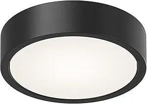 Progress Lighting Rizo P260012-31M-30 Matte Black Modern Integrated 3000K LED Ceiling Fan Light Kit with Shatterproof Shade