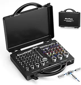 76 in 1 Magnetic Ratchet Screwdriver Set, Multi Bit Ratcheting Screwdriver Set with S2 Steel Bits, Detachable Design & Storage Case,Tool Kit for home Computer,Furniture,Electronics, Bicycle and DIY