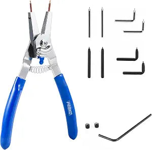 8-Inch Snap Ring Plier Internal/External with Interchangeable Tips