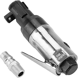 Mini Air Powered Ratchet Wrench, Drive Straight Shank Pneumatic Air Ratchet Wrench Professional Tool(1/4")