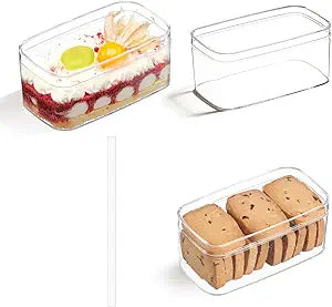 Plastic Dessert Cups with Lids and Stickers,Tiramisu Containers,Cookie Containers,Clear Food Containers for Fruit,Pudding,Mousse, Tiramisu Cups With Lids (30pcs,Clear,4.6 * 2.4 * 2 in)