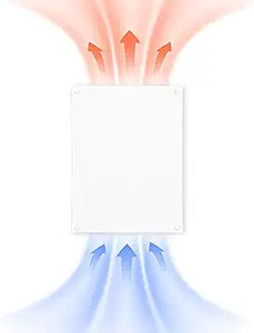 Electric Wall Heater - 250W Amaze Mini Convection Panel Heater w/Wall Mount Kit Up to 80 sq ft - 18Γ│x24Γ│ Paintable & Energy Efficient for Bedroom or Bathroom - Amaze Heaters