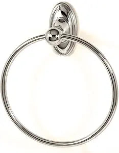 Alno A8040-PC Classic Traditional Towel Rings, 7", Polished Chrome