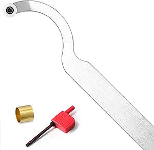 Swan Hollower 10 Inches Wood Turning Tool Carbide Tipped Lathe Chisel Tool Bar with Ci3 12mm Round Carbide Insert Cutter for Wood Hobbyist or DIY or Carpenter, Handle not Include