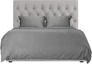 Duvet Cover Set of 2, 3, Duvet Cover and Pillow Sham with Corner Ties and Zipper Closure, Breathable Durable Soft Comfy (Dark Grey, King)