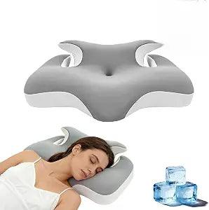 dosun 2 Pack Ergonomic Memory Foam Cervical Pillow, Adjustable Breathable Neck Pillow, Odorless Patented Orthopedic Pillow for Side Back Stomach Sleepers