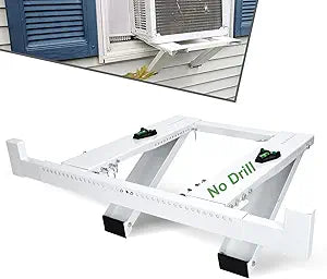 TOPOWN No Drill Air Conditioner Bracket for Window AC Mounting Bracket -Holds Up to 200 lbs -Window air Conditioner Support Bracket no Drill Γ for RV and Home Fits Single Or Double Hung Windows