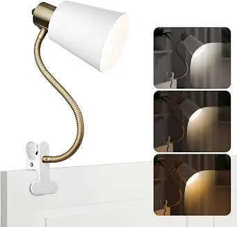 LALISU Desk lamp Eye-Caring Table Lamps 360Rotation Gooseneck Clip on Lamp