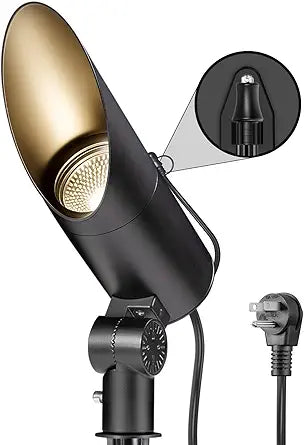 SUNVIE 20W Dusk to Dawn Flag Pole Light 2000LM 3000K LED Outdoor Spotlight with Photocell Sensor Weatherproof Plug-in Landscape Spotlight for Flagpole, Yard, Garden, Tree, Patio, Statue