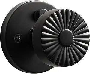 Black Privacy Door Knob, Interior Door Handle Bedroom Bathroom Black DoorKnob, Stainless Steel Knob, 1 Pack