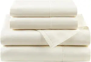Hyde Lane 900 Thread Count King Sheet Set - Alpha Cotton��� Blend Technology - Extra Deep Pocket (18"-24") High Density Bedding - Wrinkle Free, Cooling & Crisp Hotel Luxury Sheets - Ivory