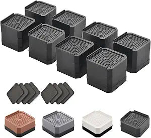 EclatBain Bed Risers Furniture Risers Heavy-Duty Rectangular Adjustable Block 8 Pack Lift to 3 inches and 4.3 inches Desk, Sofa, Chair Legs, Refrigerator, Washing Machine Support up to 4000 pounds